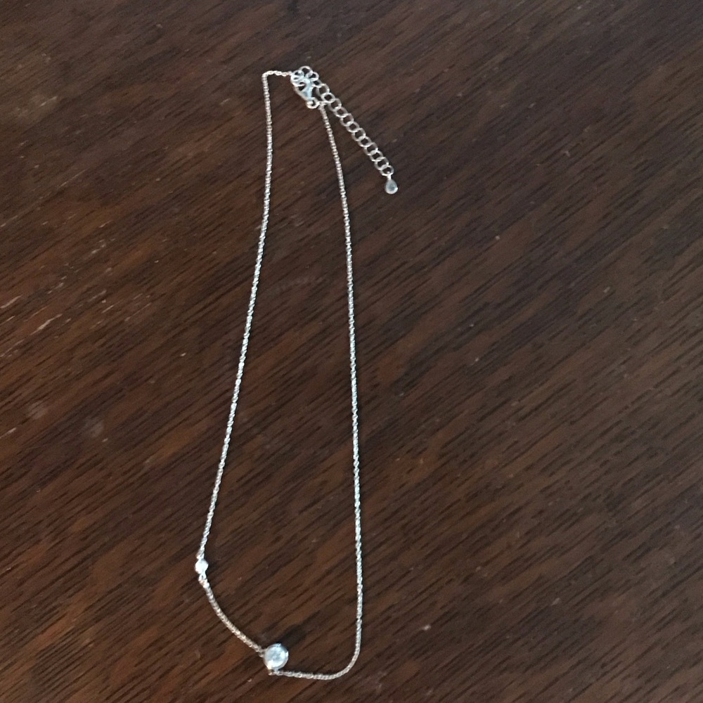Silpada Sterling Silver Necklace with Rhinestone Accents
